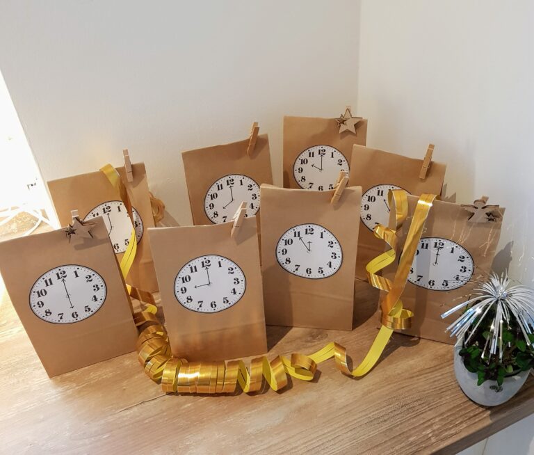 Countdown Tüte Silvester mit Kindern Frau Piefke schreibt